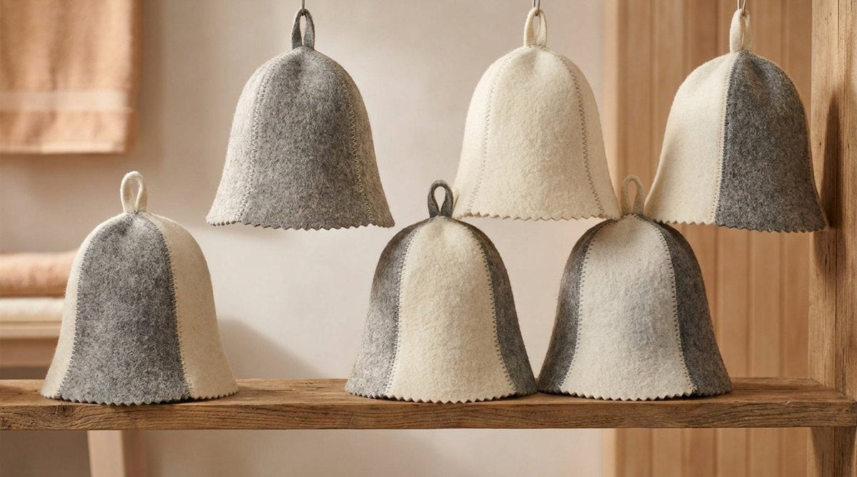 Which Sauna Hat Color to Choose: Grey, White or Two-Tone?