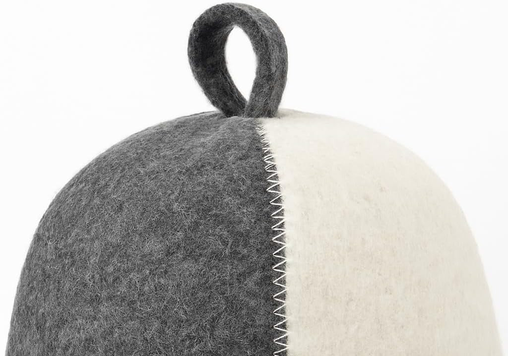 DIVELUX Wool Sauna Hat — White-grey