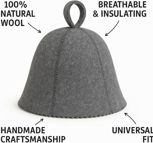 DIVELUX Wool Sauna Hat — Grey