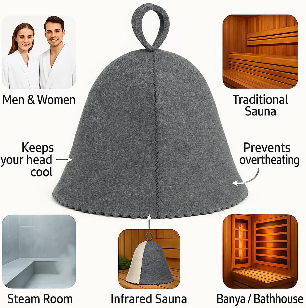 DIVELUX Classic Wool Sauna Hat