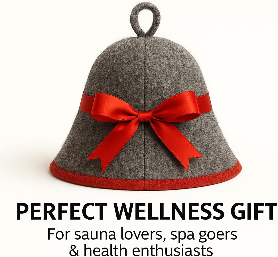 DIVELUX Wool Sauna Hat — Grey-red