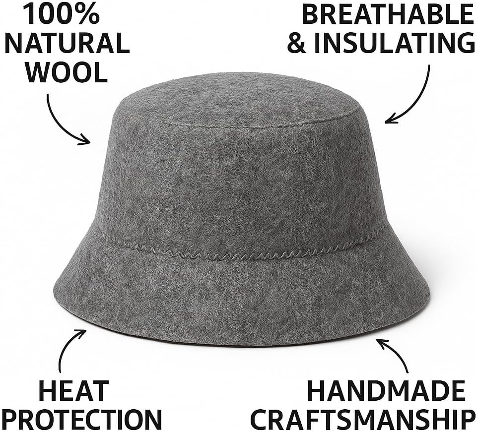 DIVELUX Bucket Wool Sauna Hat