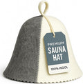 DIVELUX Wool Sauna Hat — white-grey — 100% natural wool