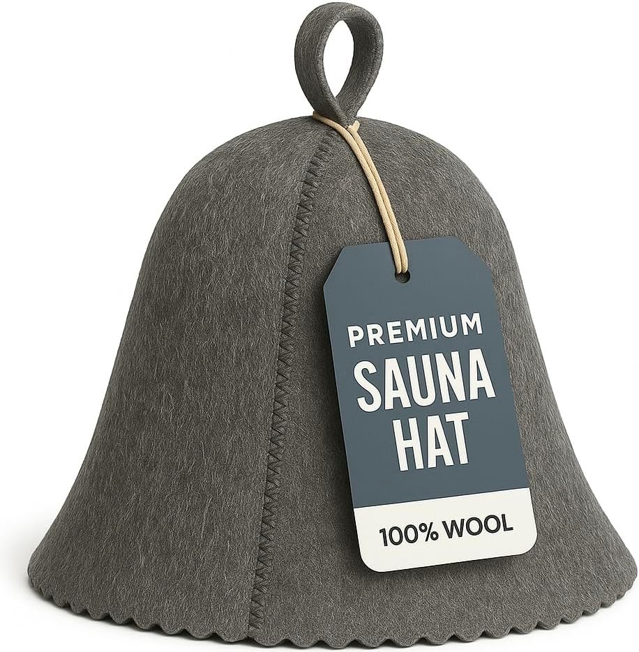 DIVELUX Classic Wool Sauna Hat, Grey