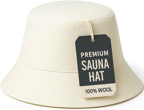 DIVELUX Bucket Wool Sauna Hat White
