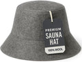 DIVELUX Wool Sauna Hat — gray — 100% natural wool