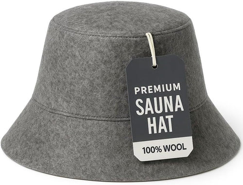 DIVELUX Bucket Wool Sauna Hat Grey